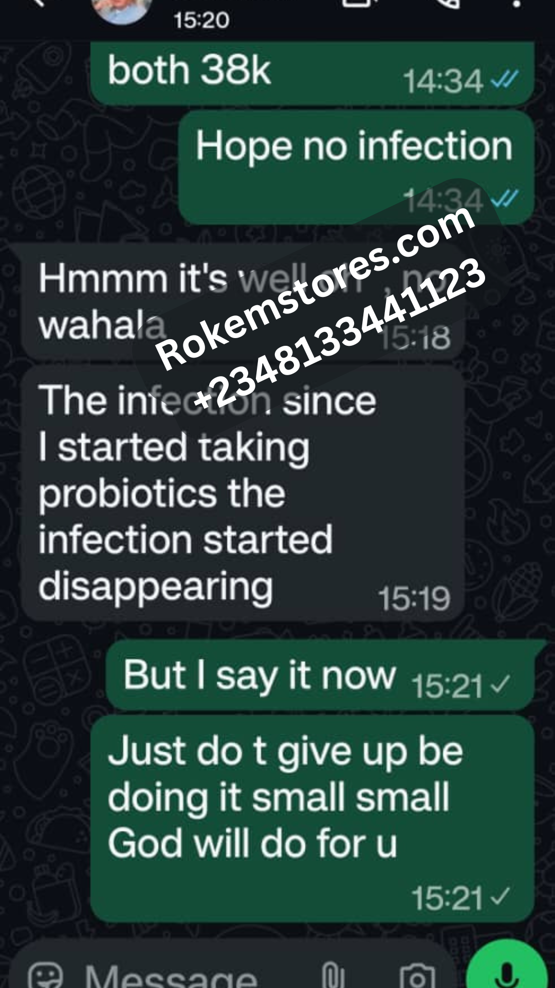 Infection clearance feedback