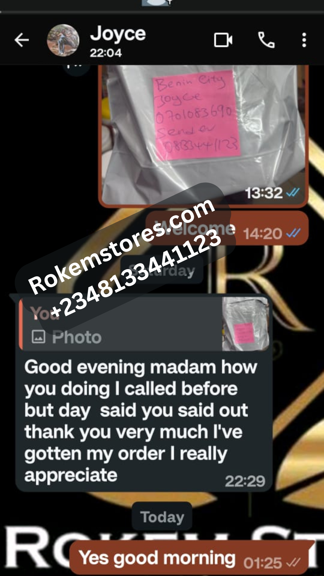 Joyce Benin Delivery